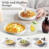 HaWare Pasta Bowls Set of 4, 33oz Large Salad Bowls for Home Kitchen, Ceramic Serving Plates for Soup, Cereal, Scratch-resistant Wide and Shallow Dinn