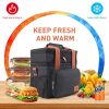 17L Expandable Insulated Lunch Box Bag for Women/Men, Leak-Proof & Freezer-Safe, Double Deck Design with Adjustable Shoulder Strap & Side Pocket for W