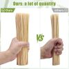 200PCS 6 inch Bamboo Skewers for BBQ,Appetizer,Fruit,Cocktail,Chocolate Fountain,Kitchen, Grilling,Crafting and Party. More Size Choices 6"/8"/10"/12"