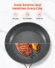 VEVOR Frying Pan Skillet, Aluminum Egg Fry Pans, 3 Piece (8, 10, 12 in), Nonsitck Ceramic Heavy-Duty Skillets with Heat-Resistant Handle, Chef's Cookw