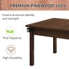 63" x 40" Board Game Table with Removable Table Top for 4–6 Players, Gaming and Dining Table with Solid Wood Legs, Non-Slip Play Mat, Rotating Cup Hol