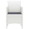 Garden Chair 4 pcs White 20.87 x 19.29 x 33.46 in Polypropylene