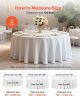 VEVOR White Round Tablecloths 2 Pack, 120 Inches in Diameter, Stain- & Wrinkle- Resistant, Machine Washable Table Clothes, Polyester Fabric Table Cove