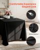 VEVOR Black Tablecloths for Rectangle Tables, 6 Pack, 70 x 120 Inches, Reusable and Machine Washable Table Clothes, Wrinkle-Resistant Polyester Fabric