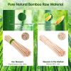 Premium 10 Inch Bamboo Wooden Skewers for Kabobs 4mm Thick Round BBQ Heavy Food Sticks 100 Counts -MSL166