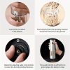 1pc Electric Salt and Pepper Grinder, One-handed Automatic Operation, white LED Light, Dual Charging Base, Adjustable Coarseness, Battery Powered, Gen