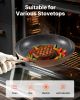 VEVOR Frying Pan Skillet, Aluminum Egg Fry Pans, 3 Piece (8, 10, 12 in), Nonsitck Ceramic Heavy-Duty Skillets with Heat-Resistant Handle, Chef's Cookw