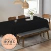 2 Pack Black Tablecloth 90x132 inch Black Table Clothes for 6 Foot Rectangle Tables 200 GSM Stain and Wrinkle Resistant Washable Fabric