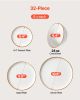 VEVOR Dinnerware Set, Service for 8 (32 PCS), Round Plates and Bowls Sets, Scratch Resistant Ceramic Dinner Ware, Dishwasher and Microwave Suitable Ki