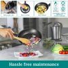 7 Piece Non Stick Aluminium, Pots and Pans Cookware Set, Black