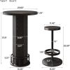 Tavern set, one bar table with two bar stools, cocktail table, bar table with chairs, coffee table and chairs