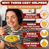 4 Pcs Microwave Bowl Cozy Holders Gray & White Checkered Heat Resistant Microwave Bowl Holders for Hot Food Protect Hands from Hot Dishes Soft Fabric