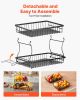 VEVOR 2 Tier Fruit Basket, Countertop Fruits Vegetable Bowl with Banana Hangers, Metal Wire Storage Stand for Kitchen Counter, Detachable Stackable Ho