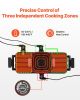 VEVOR Hot Pot with Grill, 2300W 2-in-1 Electric Smokeless Grill and Hot Pot, Removable Shabu-shabu Hotpot with Non-stick Pan, Separate Dual Temperatur