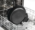 12" Round Ceramic Skillet, Black,Nonstick, 1200W, Removable Temp Control, Dishwasher Safe