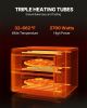 VEVOR Commercial Pizza Oven Countertop, 14-Inch Double Deck Layer, Stainless Steel Electric Pizza Oven with Stone and Handle, Multipurpose Indoor Pizz