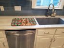 Red Brown Dachshund Christmas PoinsettIas Dish Drying Mat Absorbent Dish Drying Mat Pad for Kitchen Counter Dish Drainer Mat for Countertop, 14 x 21"