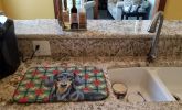 Black and Tan Dachshund Christmas PoinsettIas Dish Drying Mat Absorbent Dish Drying Mat Pad for Kitchen Counter Dish Drainer Mat for Countertop