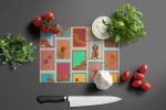NEW Lots of Longhaired Red Dachshund Glass Cutting Board Decorative Tempered Glass Kitchen Cutting and Serving Board Large Size Chopping Board