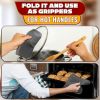 4 Pcs Microwave Bowl Cozy Holders Gray & White Checkered Heat Resistant Microwave Bowl Holders for Hot Food Protect Hands from Hot Dishes Soft Fabric