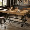Bar dining table, kitchen dining table, bar table, with industrial farmhouse style