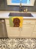 Summer Sunflowers Longhair Chocolate and Tan Dachshund Kitchen Towel Dish Cloths Guest Hand Towel Decorative Bathroom Towel for Face,Tea, Dishcloth