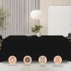 2 Pack Black Tablecloth 90x132 inch Black Table Clothes for 6 Foot Rectangle Tables 200 GSM Stain and Wrinkle Resistant Washable Fabric