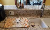 Cream Dachshund Heirloom Fall Dish Drying Mat Absorbent Dish Drying Mat Pad for Kitchen Counter Dish Drainer Mat for Countertop, 14 x 21", Multicolor
