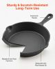 VEVOR Cast Iron Skillet, 3-Piece Frying Pan Set (6, 8, 10 in), Heavy-Duty Skillets with Heat-Resistant Handle, Pre-Seasoned Chef's Pan, Kitchen Cookwa