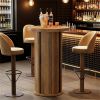 Round bar table, high top bar table, coffee table, with storage space