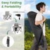 Oversized Foldable Camping Chair with Side Table & Cup Holder, 330 LBS Capacity for Outdoor Use-Gray