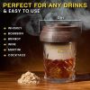 Cocktail Smoker Kit with Wood Chips Premium Quality Wood Wooden Bar Smoker for Cocktails Old Fashioned Cocktails Whiskey or Bourbon Drinks