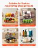 VEVOR 2 Tier Fruit Basket, Countertop Fruits Vegetable Bowl with Banana Hangers, Metal Wire Storage Stand for Kitchen Counter, Detachable Stackable Ho