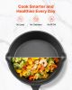 VEVOR Cast Iron Skillet, 3-Piece Frying Pan Set (6, 8, 10 in), Heavy-Duty Skillets with Heat-Resistant Handle, Pre-Seasoned Chef's Pan, Kitchen Cookwa