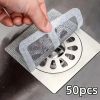 48pcs Disposable Shower Drain Hair Collectors, Bathroom Tub and Sink Drain Strainer Covers, Floor Strainer Stickers, Bathroom Accessories