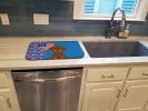 Chocolate and Tan Dachshund USA American Dish Drying Mat Absorbent Dish Drying Mat Pad for Kitchen Counter Dish Drainer Mat for Countertop, 14 x 21"