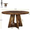 Round dining table, wooden table, kitchen dining table, dining table, coffee table
