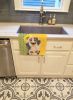 Summer Sunflowers Longhair Cream Dapple Dachshund Kitchen Towel Dish Cloths Guest Hand Towel Decorative Bathroom Towel for Face,Tea, Dishcloth
