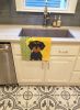 Summer Sunflowers Wirehair Black and Tan Dachshund Kitchen Towel Dish Cloths Guest Hand Towel Decorative Bathroom Towel for Face,Tea, Dishcloth