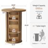 Round bar table, high top bar table, coffee table, with storage space