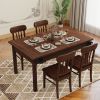 63" x 40" Board Game Table with Removable Table Top for 4–6 Players, Gaming and Dining Table with Solid Wood Legs, Non-Slip Play Mat, Rotating Cup Hol