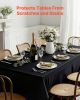 VEVOR Black Tablecloths for Rectangle Tables, 6 Pack, 70 x 120 Inches, Reusable and Machine Washable Table Clothes, Wrinkle-Resistant Polyester Fabric