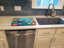 Koi Fish Dish Drying Mat Absorbent Dish Drying Mat Pad for Kitchen Counter Dish Drainer Mat for Countertop, 14 x 21", Multicolor