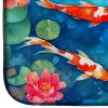 Koi Fish Dish Drying Mat Absorbent Dish Drying Mat Pad for Kitchen Counter Dish Drainer Mat for Countertop, 14 x 21", Multicolor