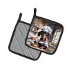 Dachshund The Chef Pair of Pot Holders Kitchen Heat Resistant Pot Holders Sets Oven Hot Pads for Cooking Baking BBQ, 7 1/2 x 7 1/2