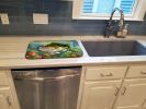 Largemouth Bass Dish Drying Mat Absorbent Dish Drying Mat Pad for Kitchen Counter Dish Drainer Mat for Countertop, 14 x 21", Multicolor