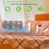 Ice Chilled Condiment Caddy Serving Tray Container Bar Garnish Holder Salad Platter Server Food Storage with 5 Removable Containers 5 Lids 2 Tongs 5 S