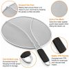 Grease Splatter Screen 13in Stainless Steel Fine Mesh Splash Mesh Shield Hot Oil Stopper w/ Resting Feet For Frying Pan Cooking Woks Skillets Pots Pan