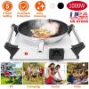 1000W Electric Single Burner Portable Heating Hot Plate Stove Countertop RV Hotplate with 5 Temperature Adjustments Portable Handles