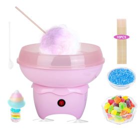 1Pc Cotton Candy Maker Portable Cotton Candy Machine Electric Cotton Candy Express For Kids Christmas Gift Birthday (Color: Pink)